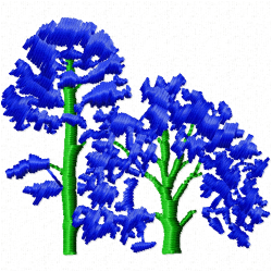 Flowers And Tree Embroidery Design 11